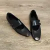 Zapatos Mary Jane Retro de Piel de Oveja Súper Suave con Tacón Oculto para Mujer Hebilla de Cuero Punta Cuadrada 2026 Nuevo Estilo Zapatos de Vestir Sencillos Pequeños