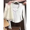 Artística Preguiçosa Nova Moda Verão Exterior Anti-UV Seda Gelada Protetor Solar Jaqueta Elegante Tendência Simples