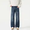 Jeans Rectos Holgados Nuevos Cat-Eye para Hombre OT, Pantalones de Otoño de Marca de Moda para Hombre, Pantalones Largos Casuales Versátiles Lavados