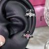 Industria Pesada Rosa Blanco Amor Alas Aretes de Uña para Oreja Diseño Barroco Sentido Exquisito Nicho Dulce Cool