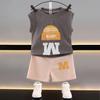 Vestido de Verano para Niños Traje de Niño Verano Niños Deportes Chaleco sin Mangas Ropa Exterior Shorts Dos Piezas Nuevo