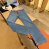 Jeans Masculino Clássico Diário Retro Italiano de Couro Quatro Estações Cintura Alta Slim Fit 13408