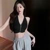 Transmissão ao Vivo Tailandesa Roupas Femininas Roupa de Âncora Fotogênica Bar Top Curto Sexy Sem Mangas para Usar por Cima