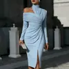 Vestido Nuevo Estilo Otoño 2026 Transfronterizo Comercio Exterior Dropshipping Vestido de Banquete Moda Temperamento Plisado Vestido para Citas
