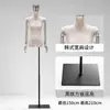 Mannequin de corpo inteiro, manequim de meio corpo feminino, suporte de exibição para roupas femininas, novo manequim de corpo liso banhado a eletroplate de camurça para loja de roupas