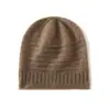Cachemira 2026 Otoño/Invierno Nuevo Unisex Color Sólido Engrosado Cálido Moda Borde Enrollado Tejido Sombrero Casual