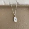 Collar Colgante de Metal con Forma de Estrella Ovalada y Espina de Pez Inspirado en el Diseño para Mujer, Personalidad de Nicho, Gargantilla de Moda de Lujo Ligero, Cadena para Clavícula