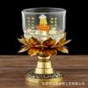 Lámpara de mantequilla con cuenco de vidrio de loto de latón, lámpara de vela de salón de Buda para lámpara, lámpara Everbright, fábrica de Buda, lámpara de mérito al por mayor