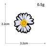 Serie de Flores Margaritas Boutique Ropa Bordada por Computadora Pegatinas de Tela Bordada Parche para Ropa DIY Insignia Bolsa Niño