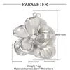 Pendente de Flor de Diamante Retro Francês DIY Aço Inoxidável Brinco Estrela Feminino com Fio Giratório Pingente de Joia Aço Titânio