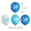 Novo conjunto de pratos de papel, copos de papel, guardanapos de papel e talheres com tema de floco de neve azul para decoração e arranjo de festa de aniversário