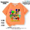 Caja de Ritmo Musical Sprunki Camiseta de Manga Corta Moderna para Niños Verano Algodón Puro Niños Grandes y Niñas Ropa Infantil Top