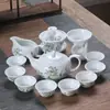 Conjunto de chá de cerâmica azul e branca, infusor de chá doméstico, gaiwan Kung Fu, conjunto completo de xícaras de chá simples, loja de fábrica atacadista transfronteiriça