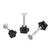 Manivela de estrella con perilla de ajuste de base, tornillo de apriete manual de estrella para sujeción de equipo mecánico, manivela de estrella de flor de ciruelo
