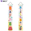 Personalización de Coplas de Cumpleaños de Fábrica de Guangzhou Transfronteriza Producto Caliente de Amazon Decoración de Evento de Fiesta Diseño Tela de Fondo para Banner