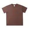 Camiseta de Manga Corta 100% Algodón de 230g con Logo Estampado, Cuello Redondo, Hombros Caídos, Corte Holgado, Base Blanca, Unisex