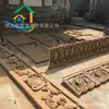 Línea de escultura de arenisca artificial exquisita personalizada de fábrica Línea decorativa tallada en GRC Cubierta para puerta y ventana Componente de villa