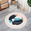 Alfombra Redonda Tejida con Cuerda de Algodón Estilo Nórdico para Piso Habitación Infantil Dormitorio Alfombra de Algodón y Lino para Gatear Sala de Estar Sofá Mesa de Centro Alfombra de Piso