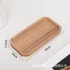 Bandeja de Madera de Acacia con Nudos Plato Japonés de Madera para Merienda de la Tarde, Pastel, Redondo, Plato para Taza de Té Doméstica, Plato de Cena