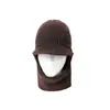 Gorro de lana de invierno con visera y protección para las orejas para hombres de mediana edad y mayores Gorro de tigre para ciclismo al aire libre, protección cálida para el cuello y gorro de una sola pieza