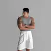 Regata Patchwork Estilo Americano para Verão, Masculina Slim Fit Esportiva Fitness Canelada Alta Elasticidade Sem Mangas