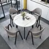 Mesa y sillas de negociación juego cafetería tienda de té de leche mesa redonda oficina ocio apartamento pequeño hogar nórdico mesa de comedor