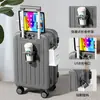 Maleta de viaje de gran capacidad, multifuncional, de color sólido, apta para estudiantes, con ruedas giratorias silenciosas y cerradura de combinación, ligera