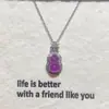 Nuevo Collar Morado con Forma de Calabaza Estilo Chino para Mujer, Cadena para Clavícula Elegante de Moda Exquisita, Colgante de Circonita de Gama Alta Estilo Nacional Nicho