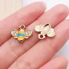 Joyas con Gotas de Aceite de Abeja Accesorios Colgante de Animales de Aleación Collar Pulsera Llavero Cadena de Teléfono Adorno Hecho a Mano