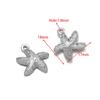 Colgante de acero inoxidable con forma de estrella de mar y caracola, serie marina, para bricolaje, estilo europeo y americano, para pulseras, collares y accesorios.