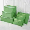 Set de Almacenamiento para Viaje Bolsa de Almacenamiento de Tela Oxford Organizador de Ropa Interior y Sujetadores Bolsa de Almacenamiento Bolsa de Almacenamiento para Maleta Juego de Seis Piezas