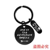 Colgante Llavero Acero Inoxidable Redondo Transfronterizo Temporada de Graduación 2026 Regalo Regalo Conmemorativo Llavero de Metal Grabado