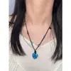 Collar con Colgante de Piedra Natural Trenzado Simple y de Alta Gama Diseño Creativo Único Accesorios de Pulsera Versátiles de Nicho