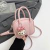Bolsa de mão estilo coreano feminina 2025 primavera nova chegada bolsa transversal de ombro único elegante têxtil mini bolsa feminina