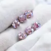 Dongzhou 6mm Rosa Milenar Lapidação Octogonal Imitação de Diamante Zircônia Brilhante Colorida Vidro Lapidação Rosa Acessórios Populares para DIY Nail Art