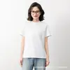 Moderna Camiseta Feminina Novo Estilo Verão 100% Algodão Gola Alta Pequena Manga Curta Solta Versátil Slim-Fit Roupa de Baixo