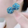 Brincos Florais de Strass Japoneses e Coreanos, Brincos Longos Pendentes, Novo Estilo 2024, Elegantes e Versáteis Brincos com Pedra Olho de Gato, Frescos e Doces
