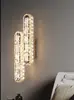 Lámpara de Pared de Cristal Minimalista de Lujo Ligero para Sala de Estar, Pared de Fondo de TV, Lámpara de Pared Decorativa Moderna y Sencilla para Pasillo, Dormitorio, Mesita de Noche