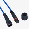 Conector macho e fêmea à prova d'água de 1 núcleo Cabo de alimentação Conector LED Fio plugue de letra