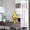 Vaso Cerâmico Esmaltado Pequeno Antigo Jingdezhen Cerâmica Clássica Chinesa Arranjo de Flores Sala de Estar Gabinete de TV Enfeites