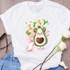 Mulheres Bonito Abacate Casal Amor Desenho Animado Frutas Roupas Estampadas Camiseta Feminina Estampada Top Roupas Doces