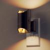 Luz Noturna Criativa Controlada por Luz Gy133 Preta Emissão de Luz para Cima e para Baixo Design Recortado Galvanizado Luz Noturna Sensor de Atmosfera de Cabeceira