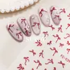 Adesivos de Nail Art Transfronteiriços Novos Adesivos Quentes de Venda para o Ano Novo Coração Doce com Glitter Fita Laço Adesivos de Unha Adesivos