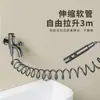 Grifo para fregadero de cobre completo color Gris Pistola, grifo monomando con rociador, multifunción, tipo extendido para balcón, de pared abierta