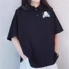 Camiseta Polo de Manga Corta de Verano para Niños y Niñas Camiseta Estampado de Dibujos Animados Casual Estilo Coreano Niños Verano Estudiante Holgado Cuello Solapa t