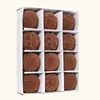 Bolas de Navidad Flocadas Transfronterizas 6cm/12Pzas, Adornos para Árbol de Navidad de Forma Única, Set Navideño de Plástico Terciopelo, Estilo Europeo