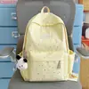Mochila Céu Estrelado Cintilante, Grande Capacidade, Leve, Mochila Escolar Suave e Simples para Estudantes, Mochila de Nylon Estilo Coreano para Meninas