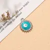 Nuevo Anillo Redondo Versátil Creativo Colgante Ojo del Diablo de Diamante Charm Colgante para Pulsera Collar DIY Moda Estilo Lujo Ligero