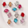 Nova Arte de Unhas com Zircônia Colorida, Zircônia Luxuosa Super Brilhante com Textura de Diamante Grande, Strass Metálicos para Unhas que Preservam a Cor para Decoração de Unhas