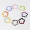 Cuentas de Mosaico Coloridas Flor Grande Cierre de Primavera Llavero DIY Cadena para Teléfono Accesorios de Aleación Piezas Pequeñas Bolsa Anillo Conector para Colgar